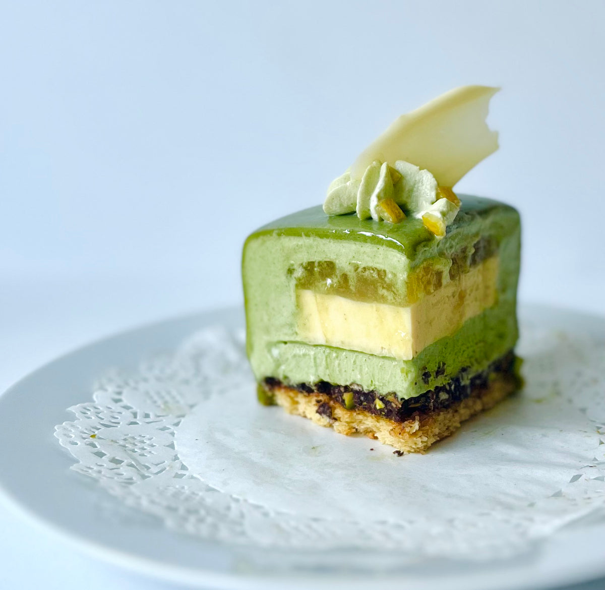 Matcha & Honey Lemon Entremet
