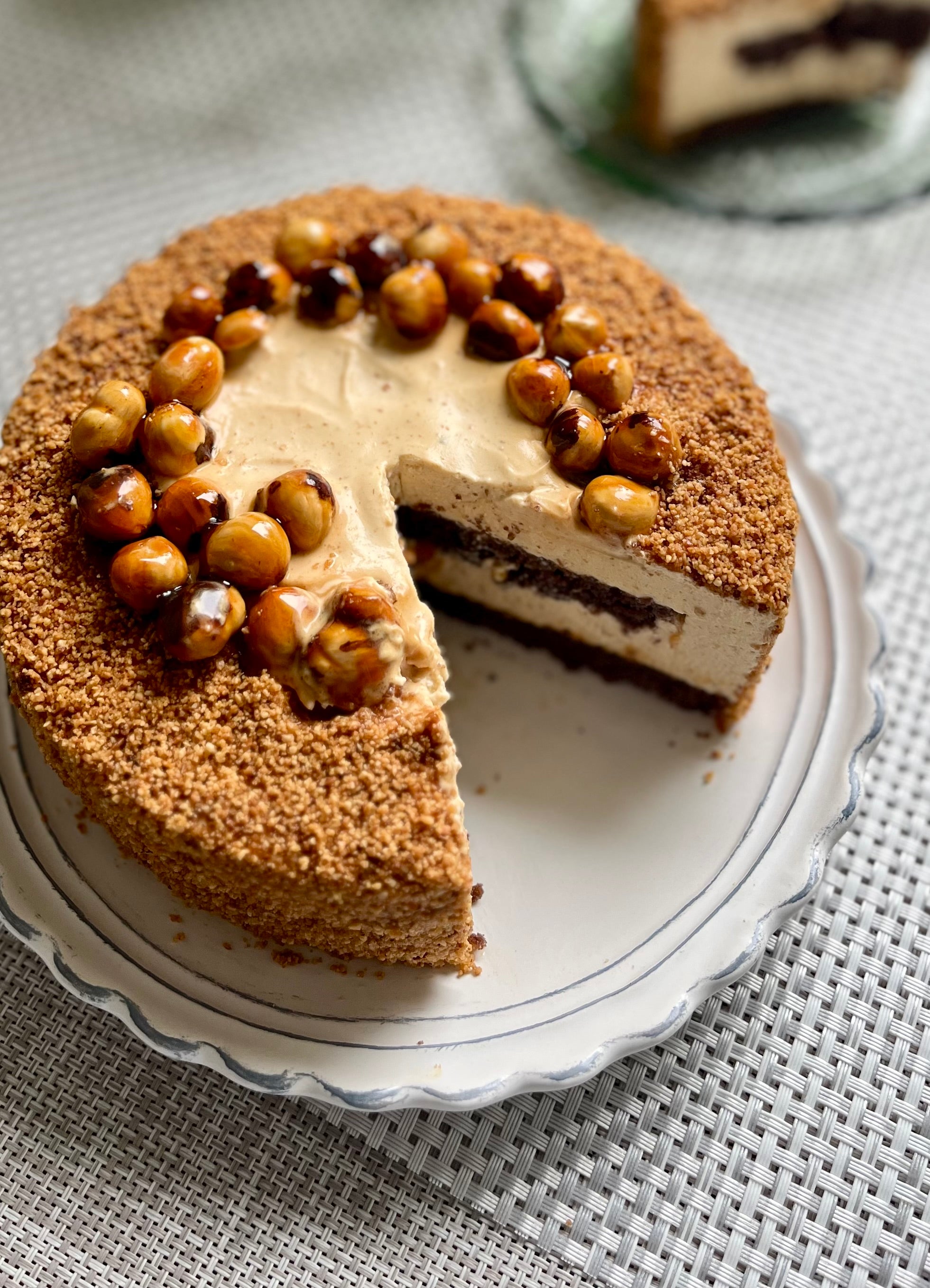 Caramel Hazelnuts Latte Mousse Cake