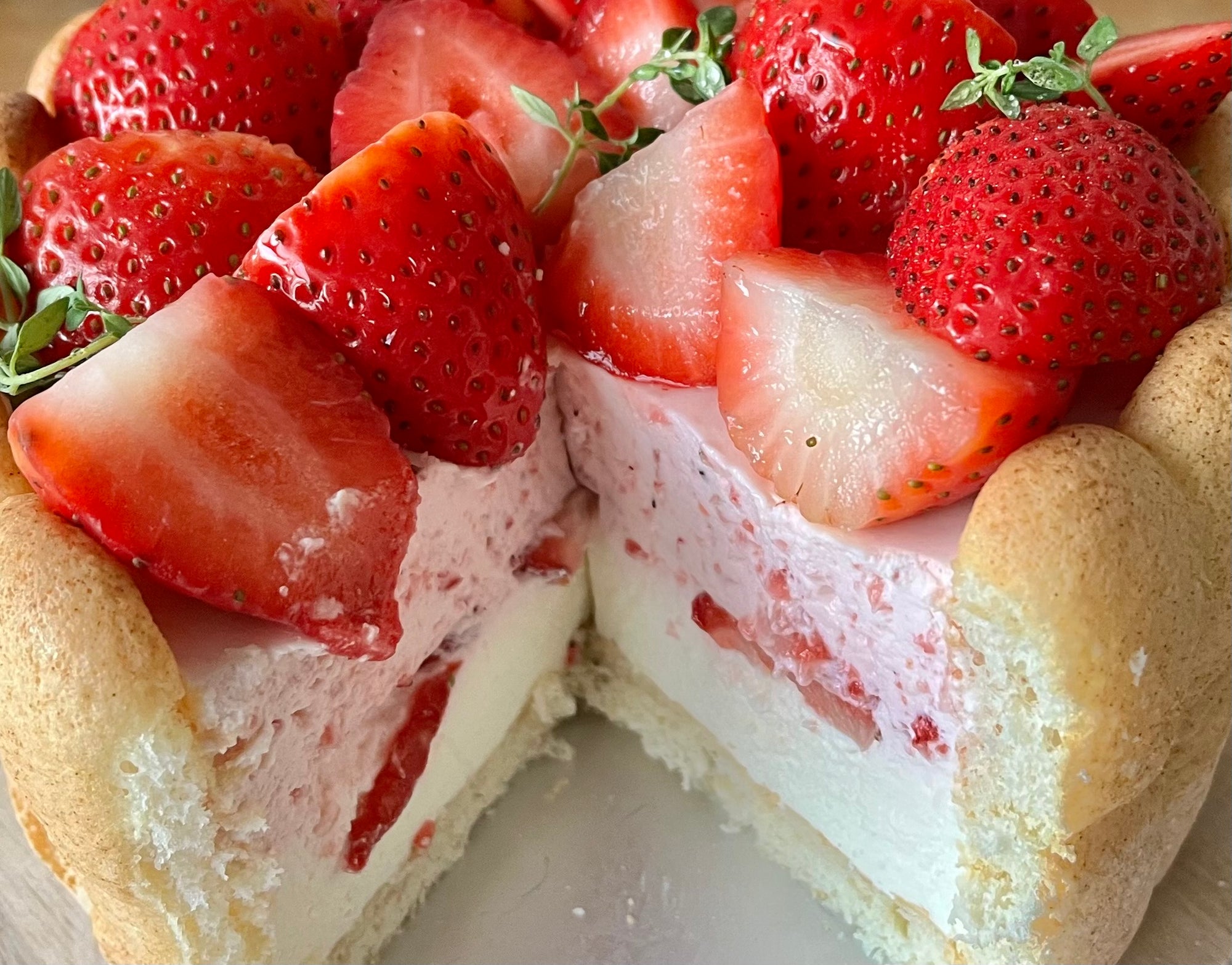 Strawberry Charlotte Cake